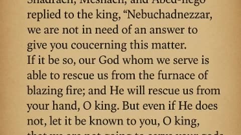 Evening Devotional - Faith That Doesn’t Flinch - Daniel 3.16-18