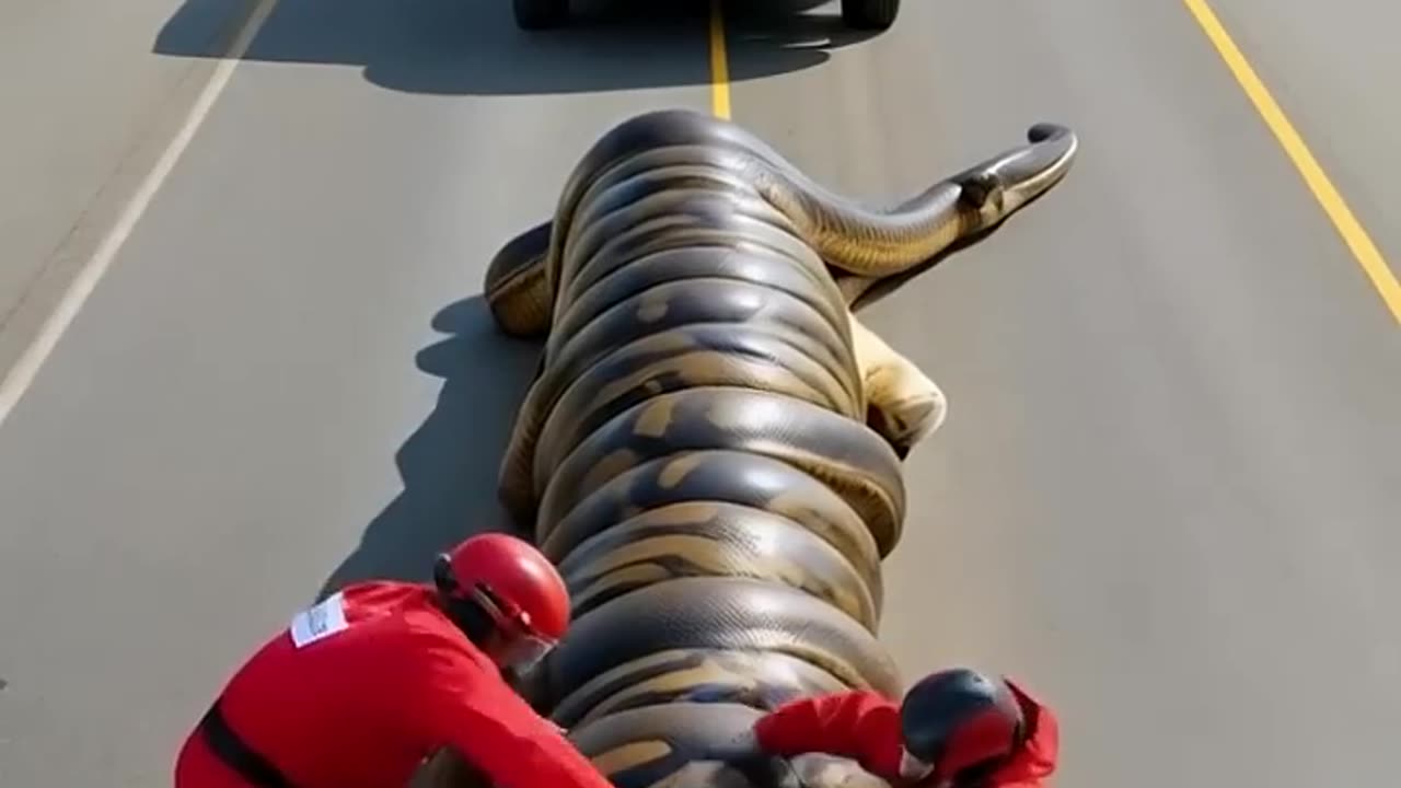 Polar Bear in Danger! Anaconda Strikes in a Shocking Twist 🐍❄️