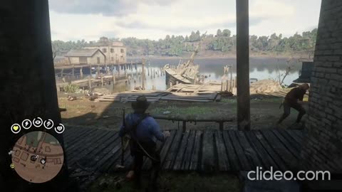 RDR2 Arthur having some fun in VanHorn
