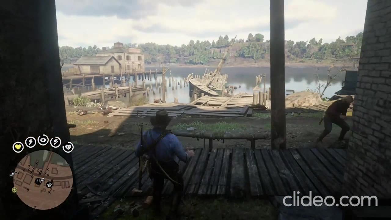RDR2 Arthur having some fun in VanHorn