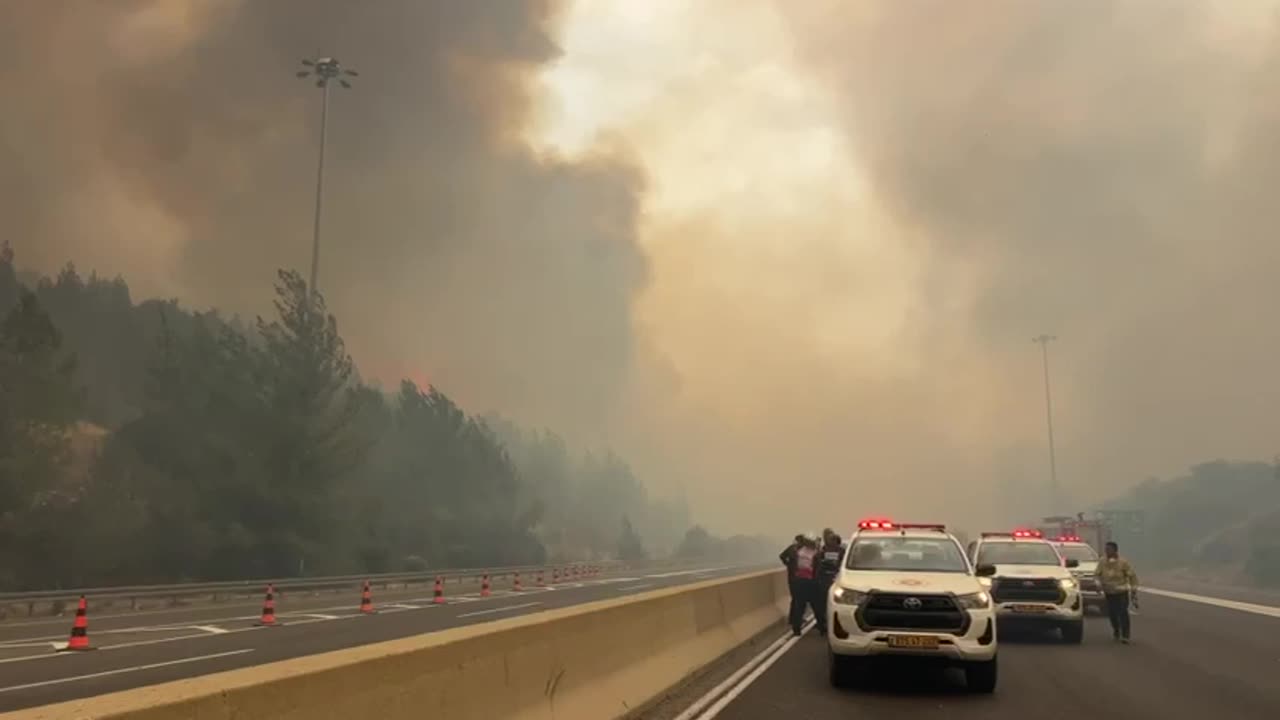 Fire in Jerusalem: The fire has not yet been brought under control and near Highway 1