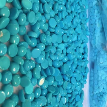 250619-6 Sleeping Beauty Turquoise Cabochon: The Blooming of Cool Aesthetics on Fingertips