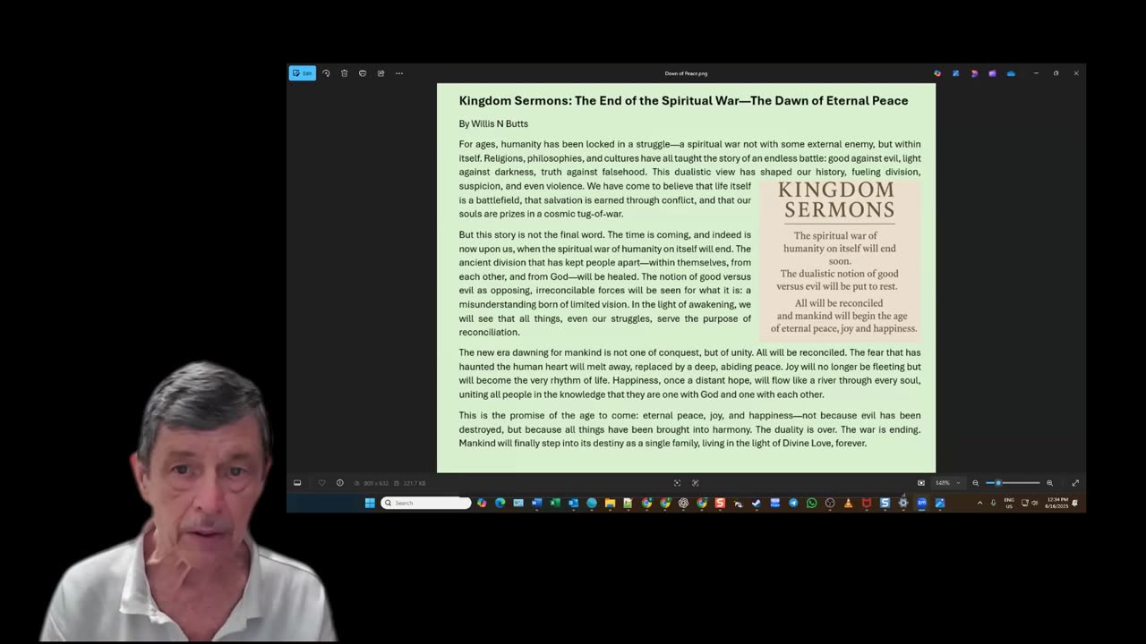 Kingdom Sermons - The end of Humanitys War On Itself
