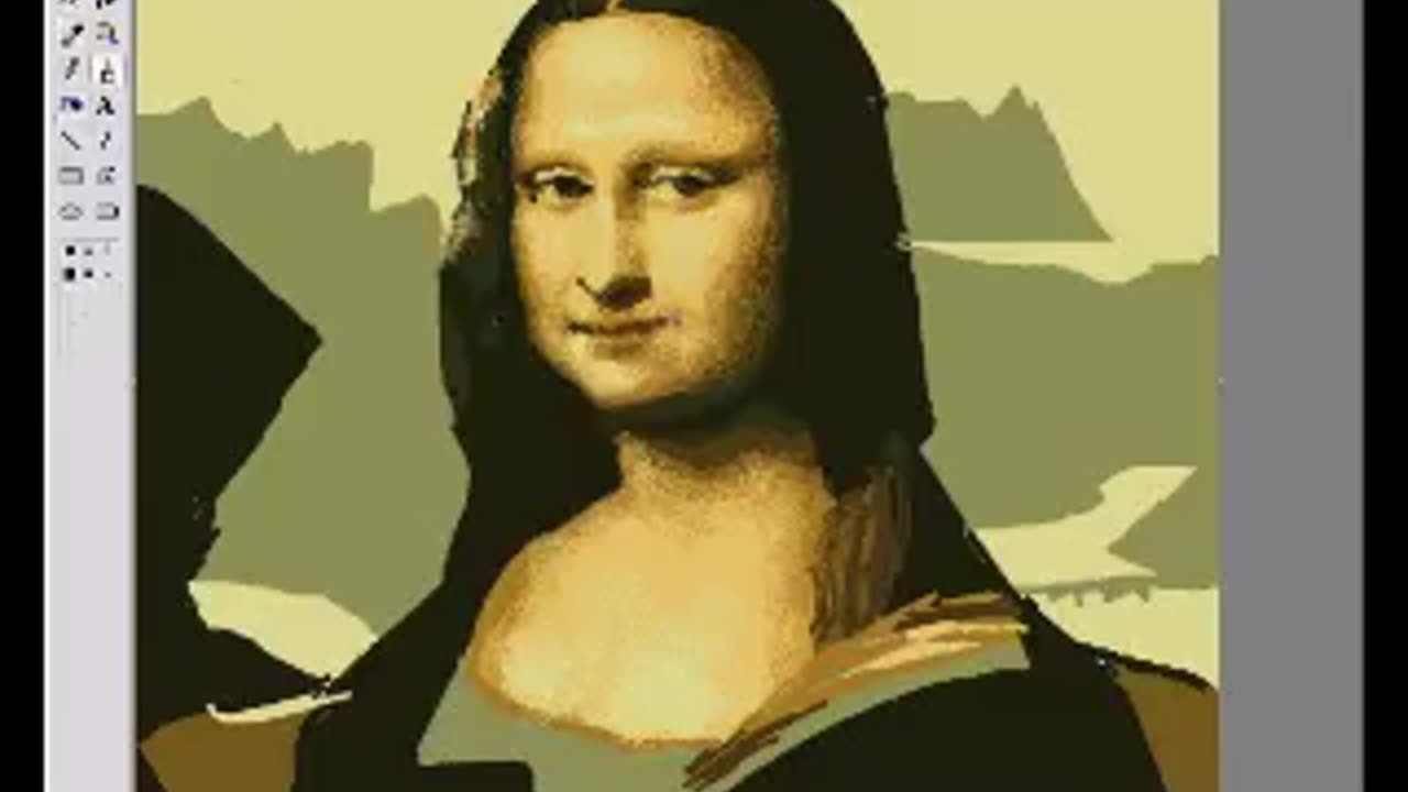 How to paint the MONA LISA with MS PAINT