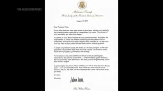 Melania Trump writes letter to Putin asking him to consider the children in push to end …