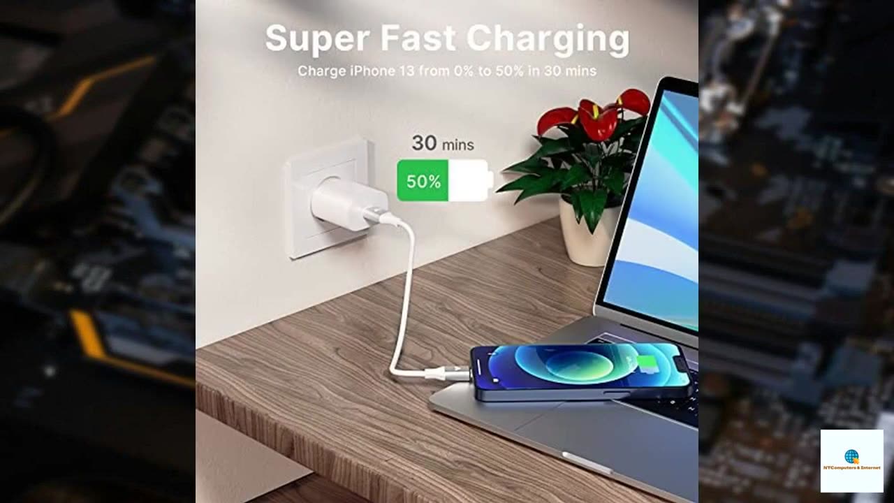 Aiminu 1ft 2Pack USB C to Lightning Cable, Short, Power Delivery, MFi Certified, Braided,