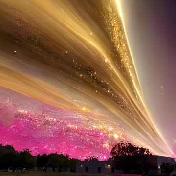 Golden Streaks of a Celestial Storm