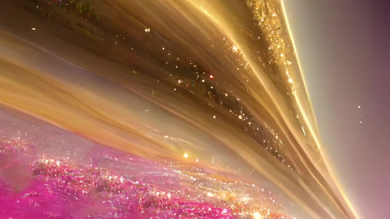 Golden Streaks of a Celestial Storm