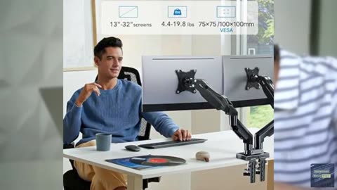 HUANUO Dual Monitor Stand - Full Adjustable Monitor Desk Mount Swivel Vesa Brack