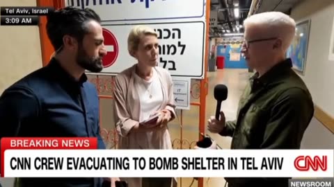 CNN crew takes shelter as sirens sound in Tel Aviv