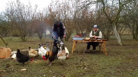 We Stewed Huge Thigh of Beef for 5 Hours in Glass Jars, Dana Budundan Tuşenka, Outdoor Cooking