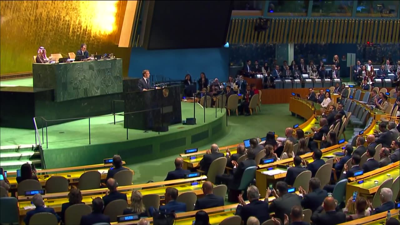 French President Macron Officially Recognizes Palestine at the U.N.