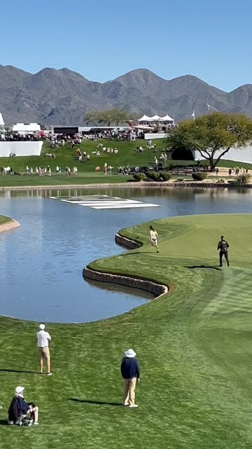 Streaker Jumps Into Water at Waste Management Golf Tournament