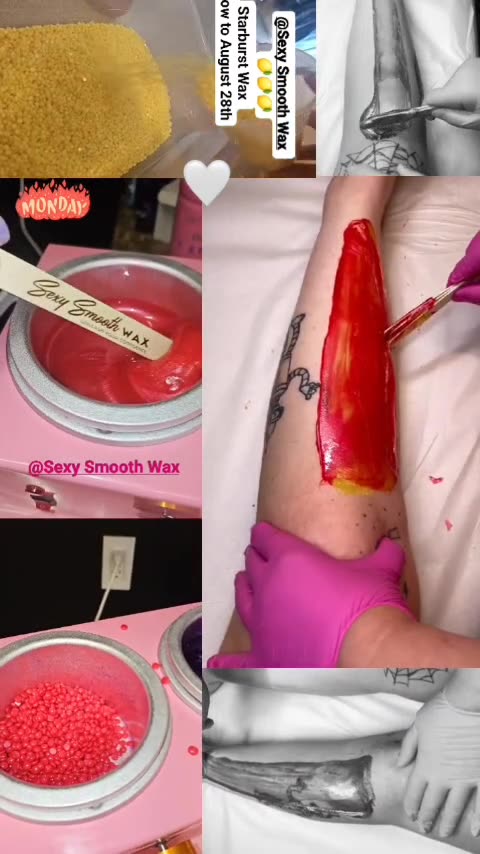 Leg Waxing in Indiana Using Sexy Smooth Cherry Desire & Golden Allure Hard Wax | @GIKA_BEAUTY_219
