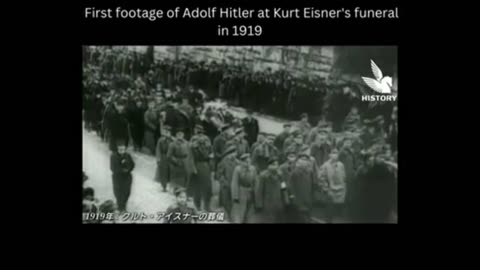 Communist Kurt Eisner's funeral where Hitler is one of the prominent marchers