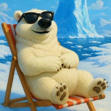 Patrick the Polar Bear - Don't Worry! We are doing just fine!