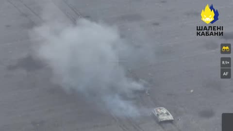 SMART round hits Russian BMP and afterwards the accurate artillery round hits Russian soldiers