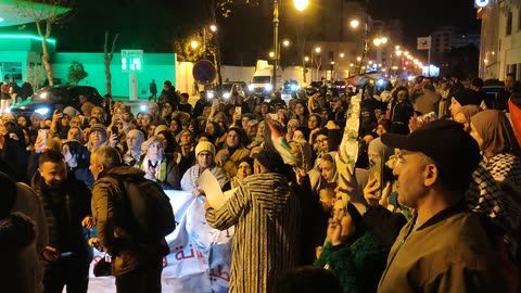 طنجة مسيرة شعبية حاشدة تنديدا بعودة الاجرام الصهيوني على قطاع غزة 18 03 2025 فلسطين قوية