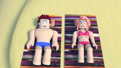 ROBLOX FUNNY ANIMATION | Beach | Rob and Lox love story