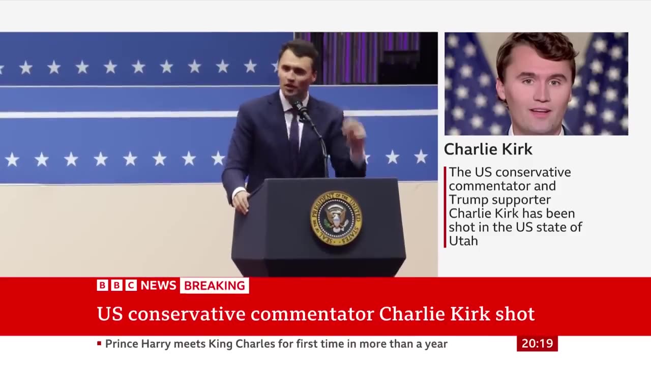 Shot fired at US conservative activist Charlie kirk during campus event in utah