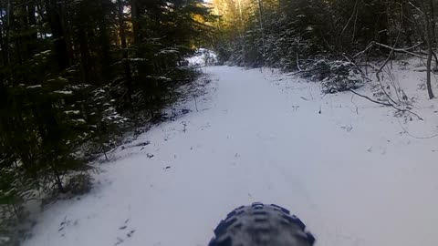 Fat biking in a little snow