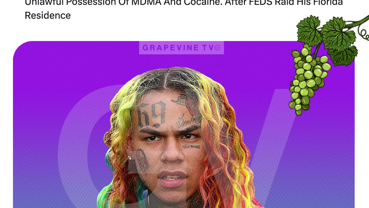 6ix9ine Plead Guilty To Two Counts Of Drug Violations; Unlawful Possession Of MDMA And Cocaine.