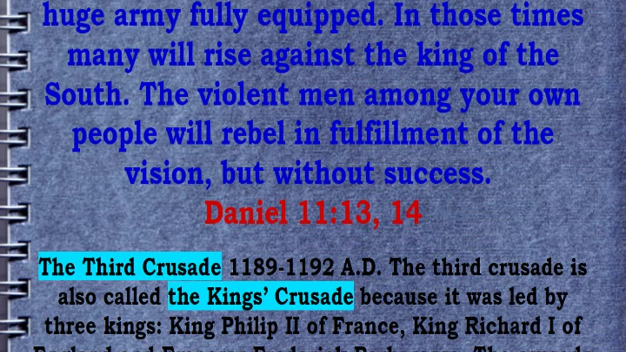 The Book of Daniel, Chapter 11, Verses 1 to 30 - Silent Preview Video