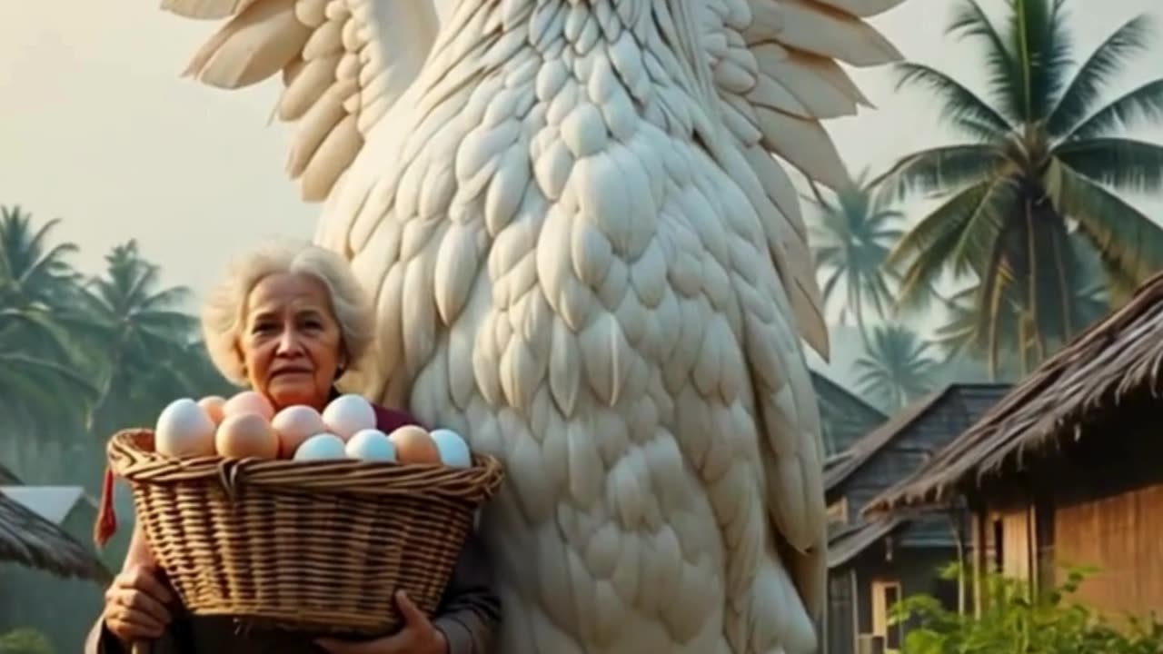"The Giant Chicken Has Arrived! 🐔🚀"