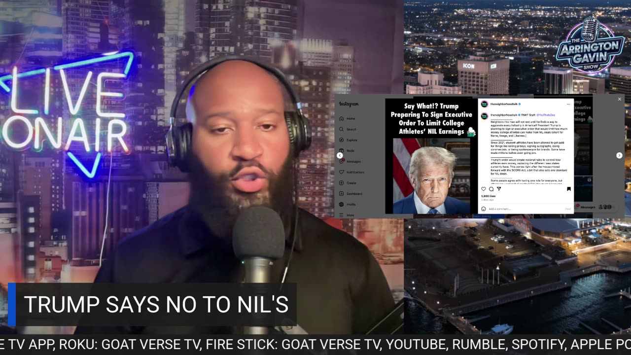 The Arrington Gavin Show "TRUMP NOT A FAN OF NIL'S"