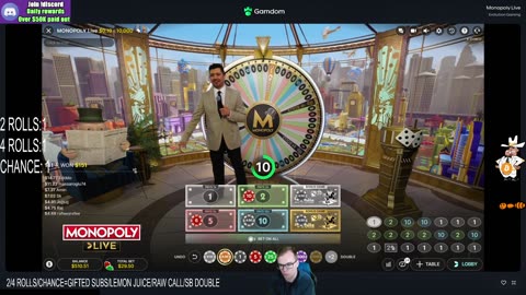 Every 4 Rolls Bonus, Chat Wins BIG! Monopoly Live Casino MAYHEM