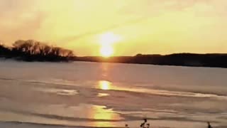 ❄️🚴 Biking Across a Frozen Lake Ontario – Insane Winter Ride! #3 #shorts