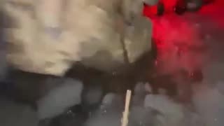 Ukrainian Soldiers Crossing the Partially Frozen Oskil River, Kharkiv Region