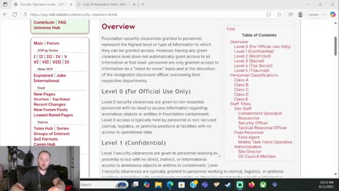 SCP Foundation - Security Clearances