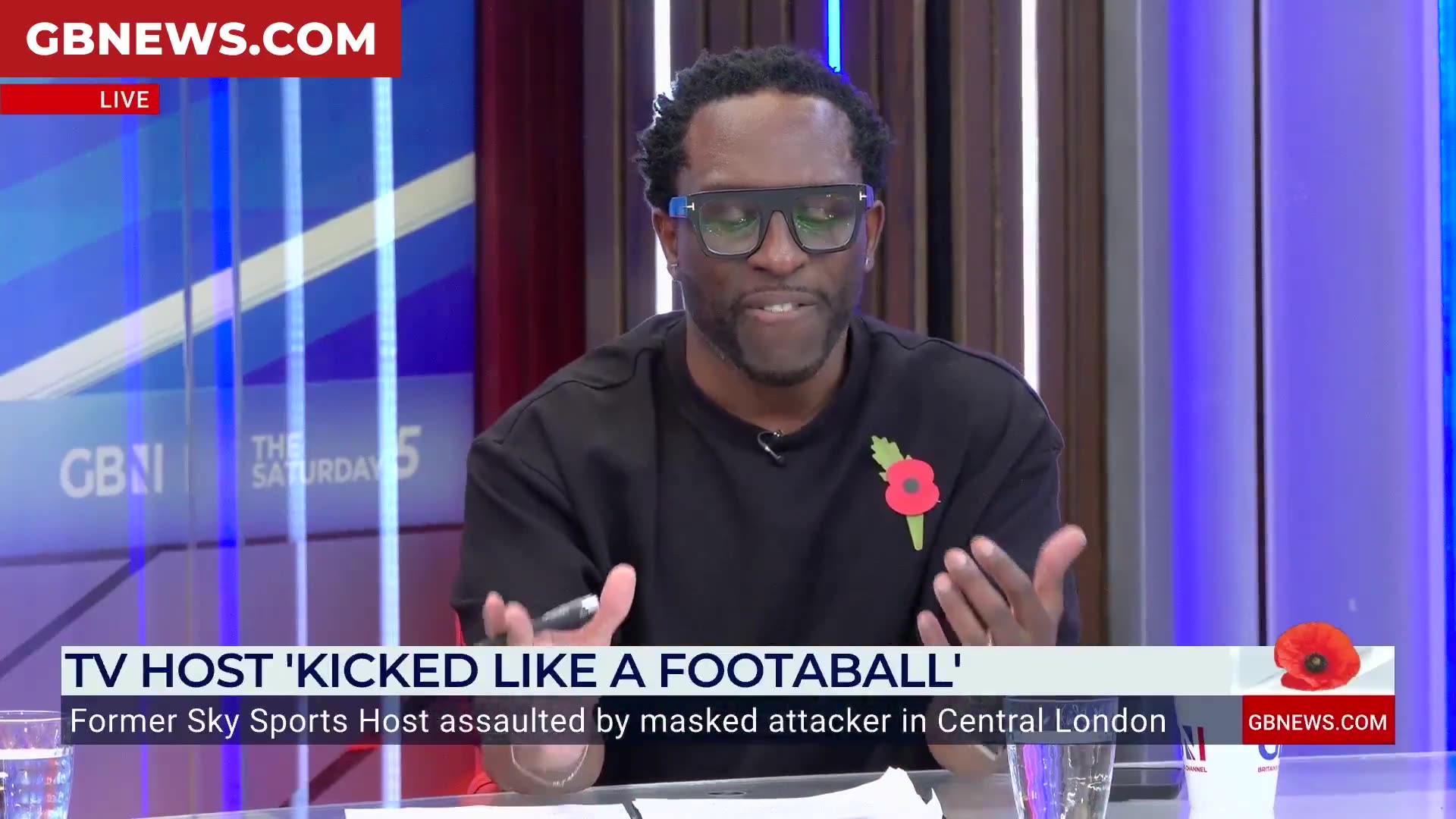 TV HOST KICKED LIKE A FOOTBALL