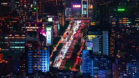 City Traffic No Sound 🚗 – Relaxing Urban Night Drive in 4K Ultra HD