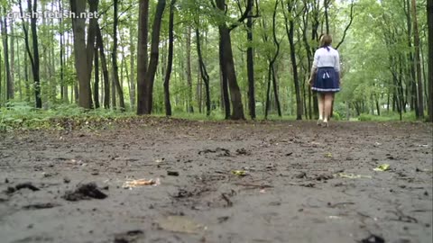 Walking down a dirt path