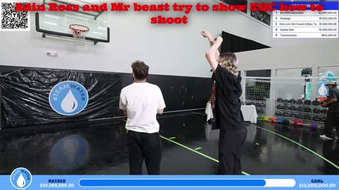 Adin Ross and Mr Beast try to show xQC how to shoot a Basketball
