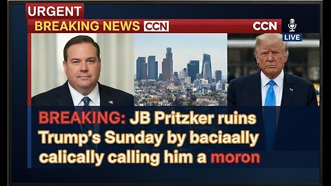 BREAKING: JB Pritzker ruins Trump’s Sunday by basically calling him a moron