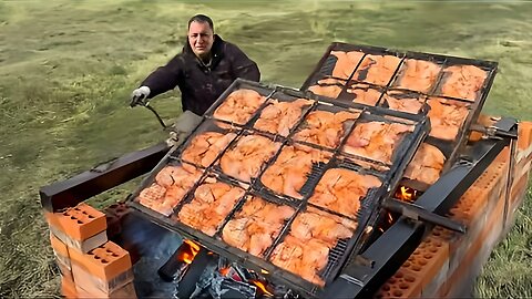 "Unbelievable Village Cooking | Fish from Water & Cow Roast Feast"