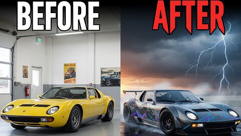 BEFORE and AFTER-Car Lamborghini Miura 1969 #BeforeandAfter #OldCars #CarProjects #CarInterior