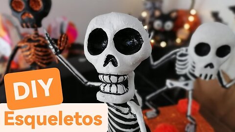 ESQUELETOS de PAPEL MACHÉ - DIY