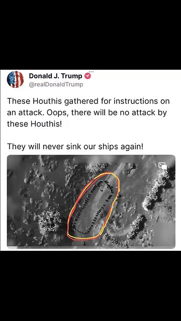 PRESIDENT TRUMP RELEASED VIDEO💜🇺🇸📸🚀MILITARY AIRSTRIKES ON HOUTHI TERRORIST🇾🇪🛩️💥🥷💥🥷🔥💫