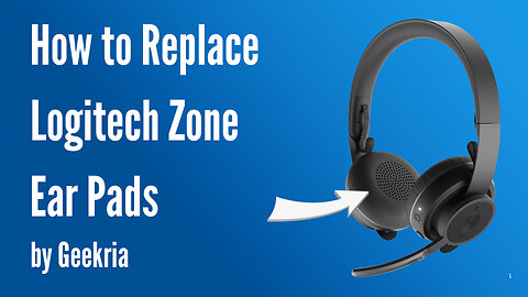 How to Replace Logitech Zone Headphones Ear Pads / Cushions | Geekria