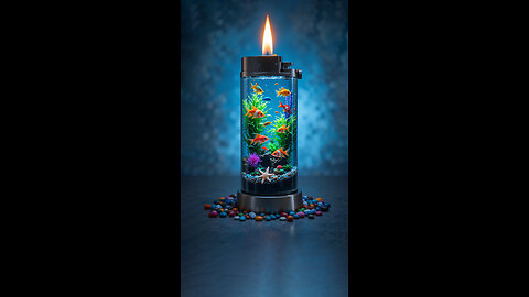 A Lighter That’s an Aquarium See the Magic Inside! 💫🐠 #aquarium #fishtank