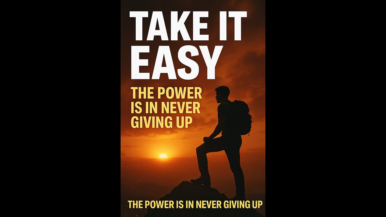 💪 TAKE IT EASY – THE POWER IS IN NEVER GIVING UP 🔥