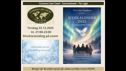 23.12: JULEKALENDER2025 - Gjennomgang. Prosjekt.