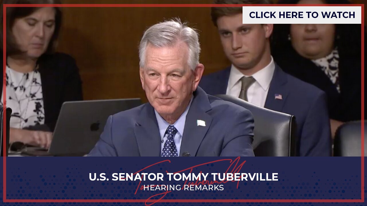 Senator Tuberville Speaks at Hearing on Digital Commodities