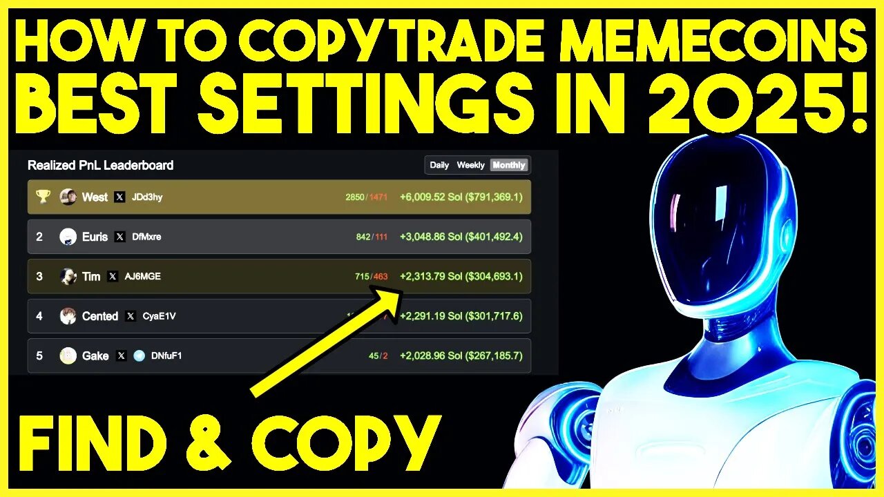 How To Copy Trade Memecoin Millioniares In 2025 (WHALE WALLET FINDER & BEST SETTINGS)