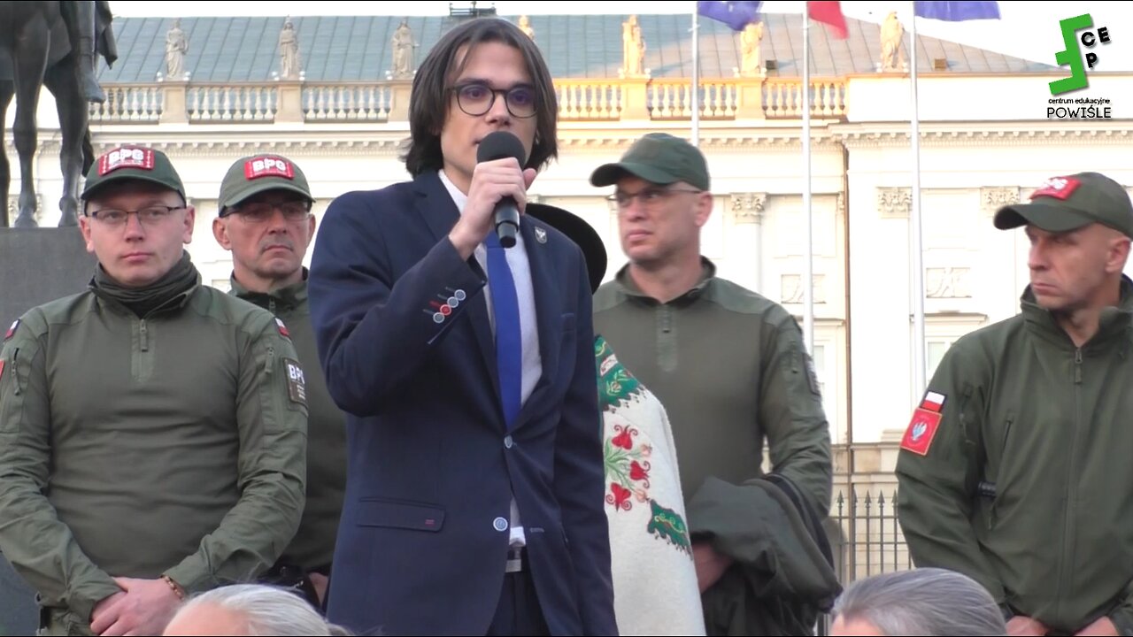 Erwin TRYNKUS (Korona Młodych): Przemówienie Koniec 2. Marszu Stop Masowej Imigracji, 24.8.2025