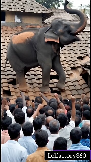 "Out of Control! Violent Elephant Attack in Public!😰😱